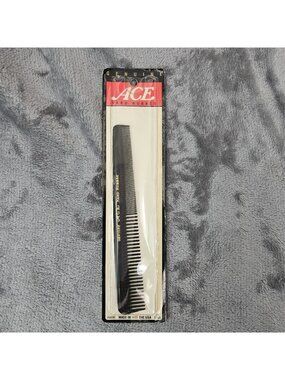 Vintage Genuine Ace Hard Rubber Comb Black AA088 New Old Stock 61886 Made in USA